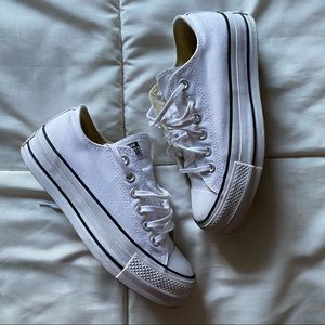 White platform Converse